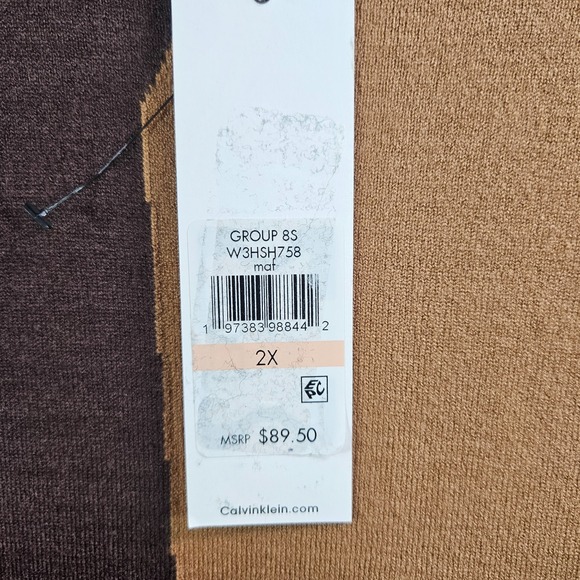 $89 NEW‎ Calvin Klein Sweater Women 2X Knit Pullover Multicolor Striped - Picture 3 of 10